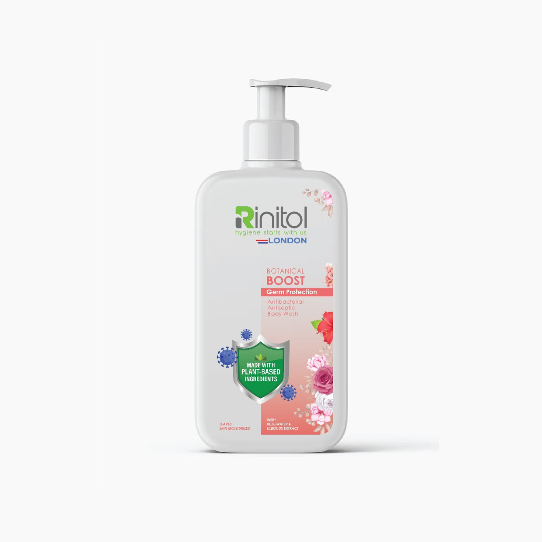 Rinitol Antibacterial Antiseptic Body Wash – Rosewater & Hibiscus